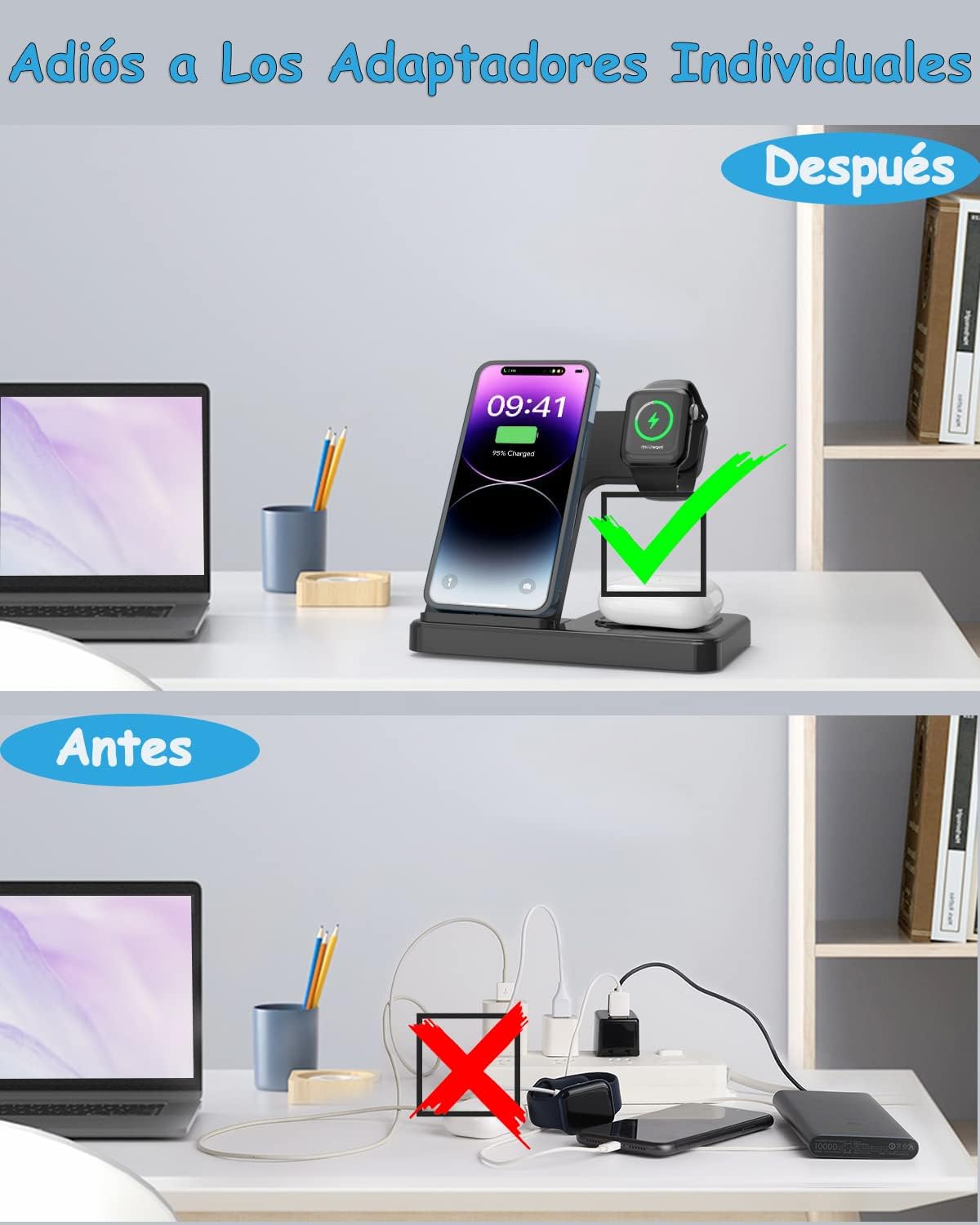 Base de Carga Smart 3 en 1 – Todo en un Solo Lugar
