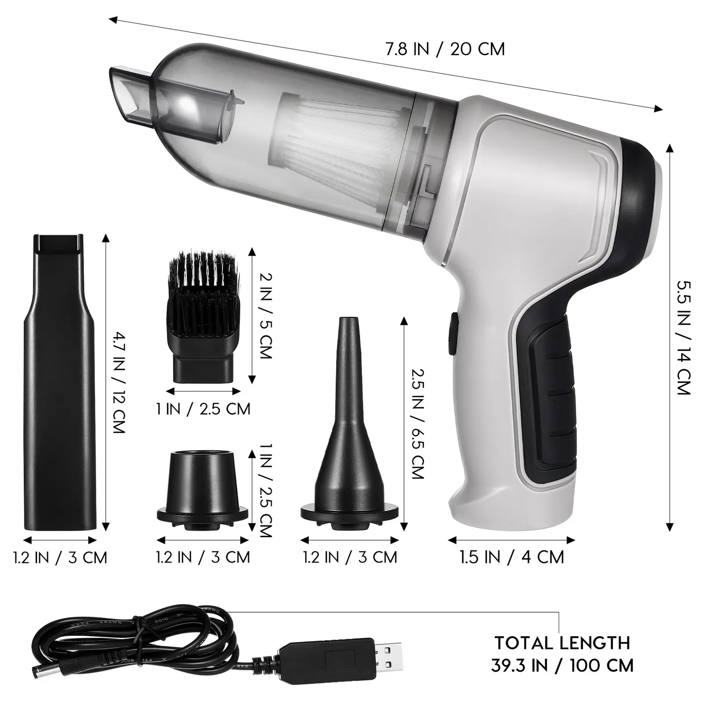 Mini Aspiradora TurboMax – Limpieza Instantánea Sin Esfuerzo