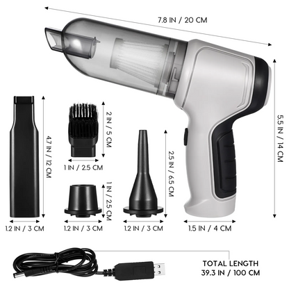 Mini Aspiradora TurboMax – Limpieza Instantánea Sin Esfuerzo