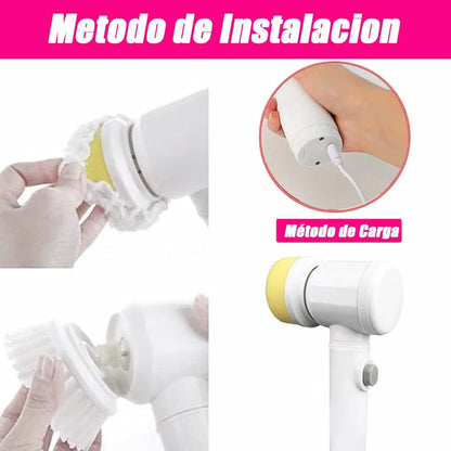 Cepillo Eléctrico PowerClean 5 en 1 – Limpieza Profunda Sin Esfuerz