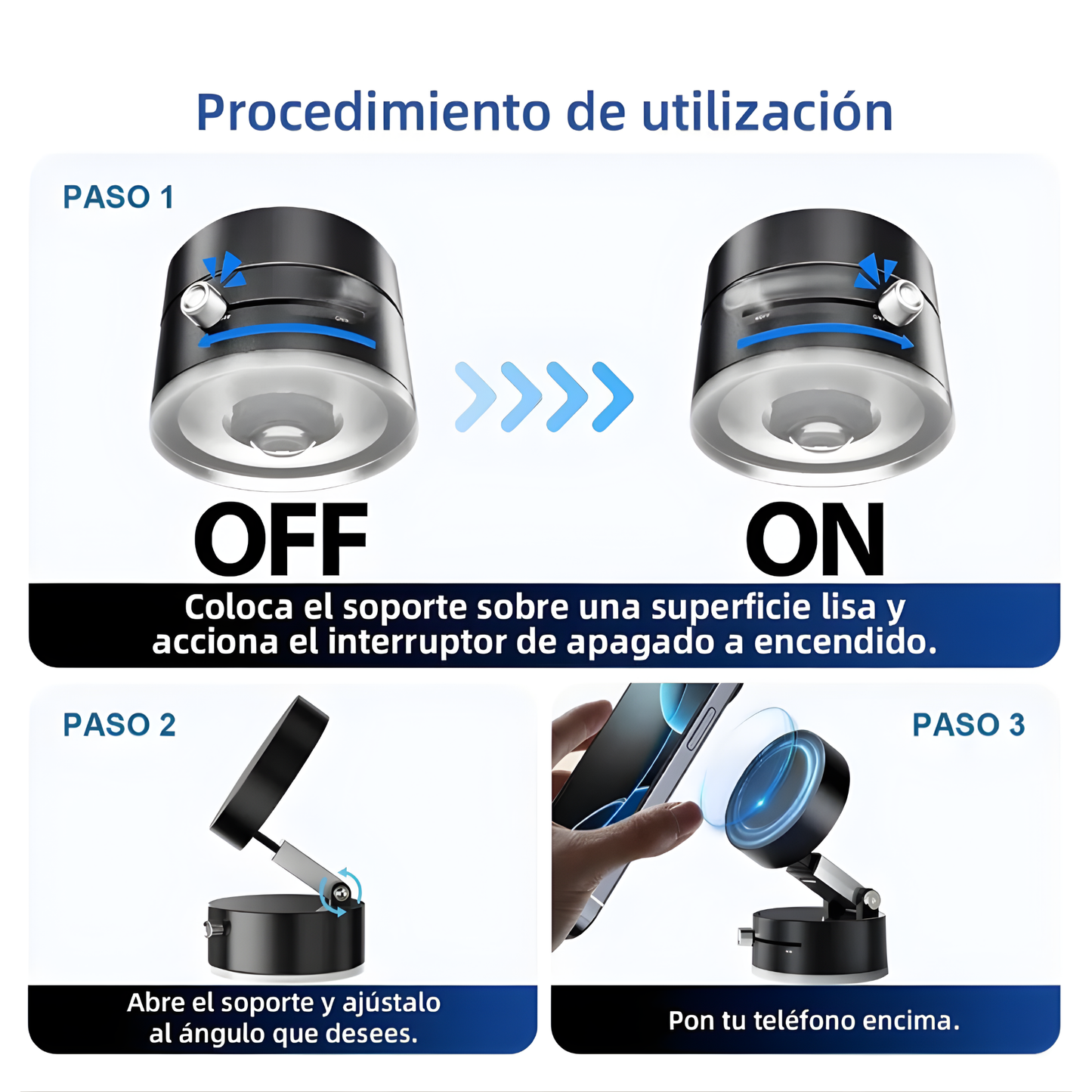 Soporte Magnético 360° – Maneja Seguro y Sin Distracciones