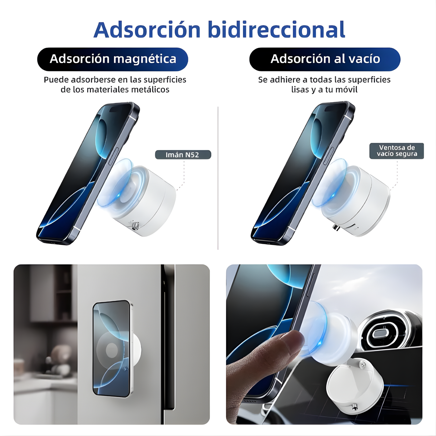 Soporte Magnético 360° – Maneja Seguro y Sin Distracciones