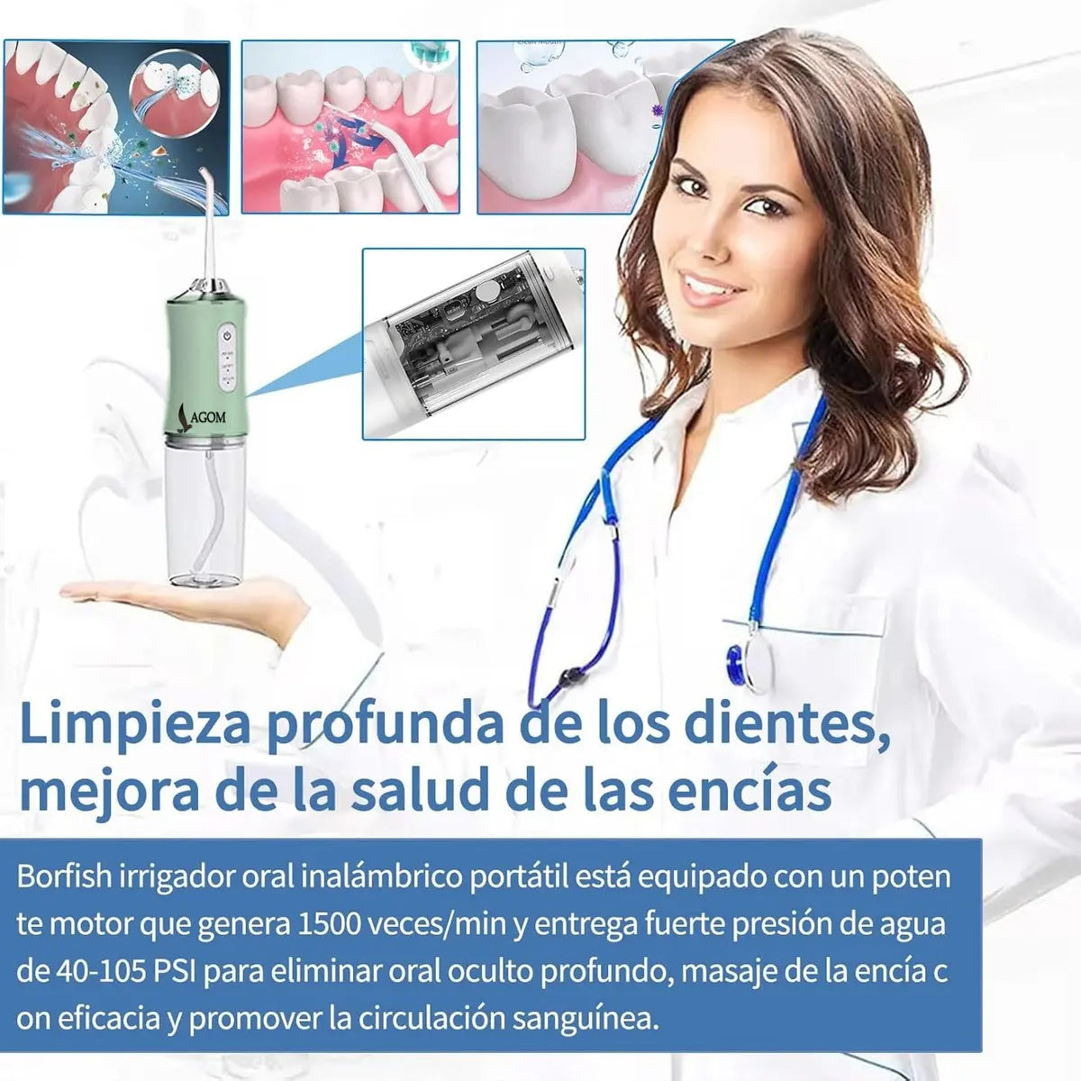 Irrigador Dental ProClean – Limpieza Profunda Sin Dentista